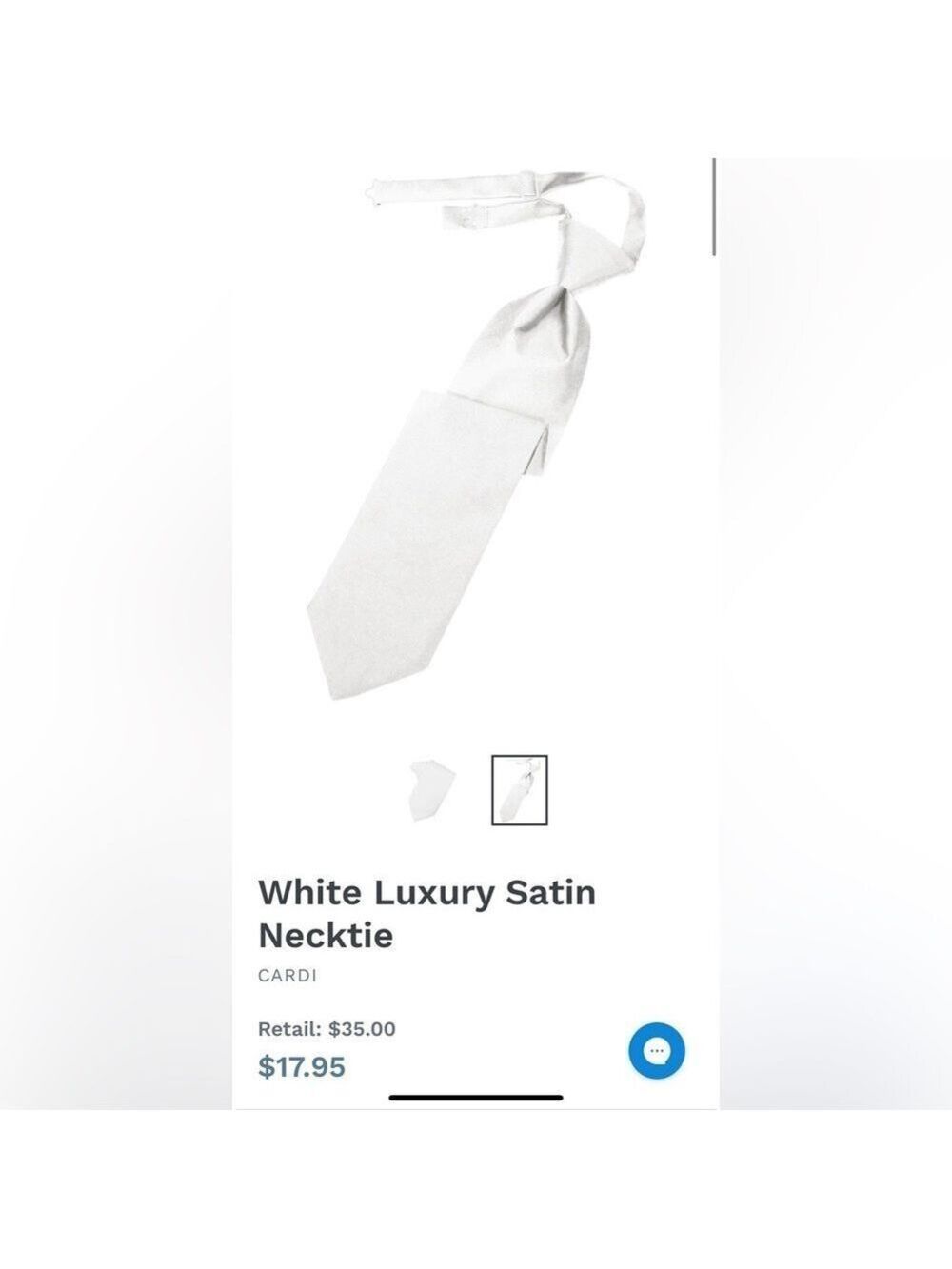 White Classic Satin Tie Wedding Prom Tuxedo Pre Tied clip Adjustable
